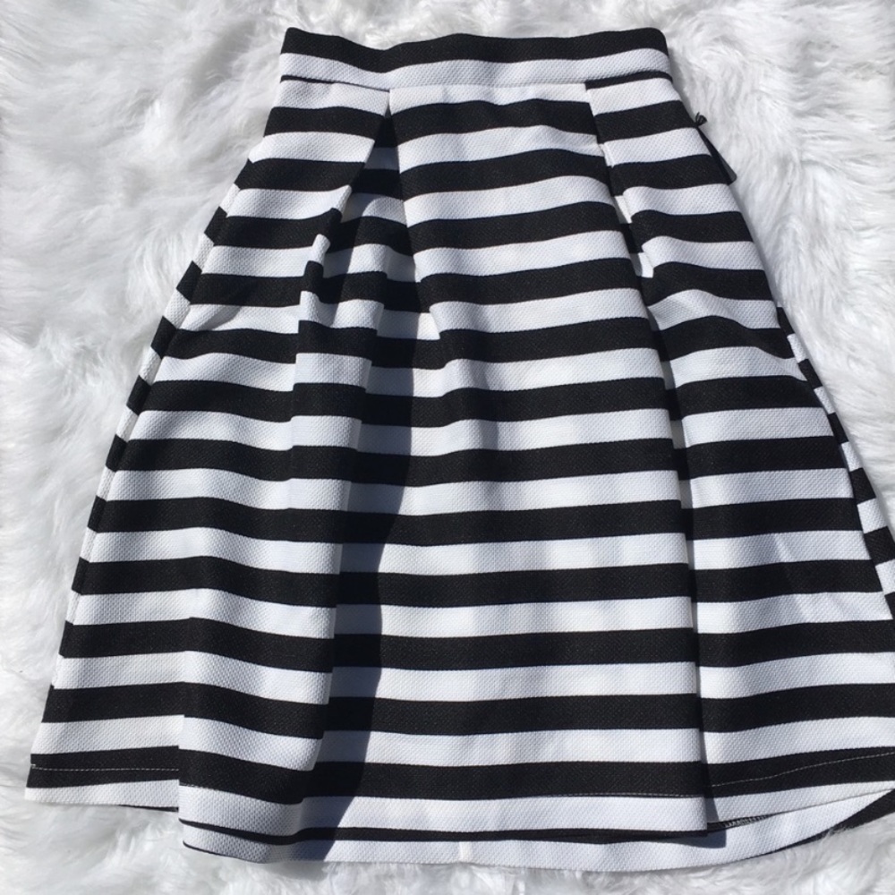Haute Monde striped midi skirt